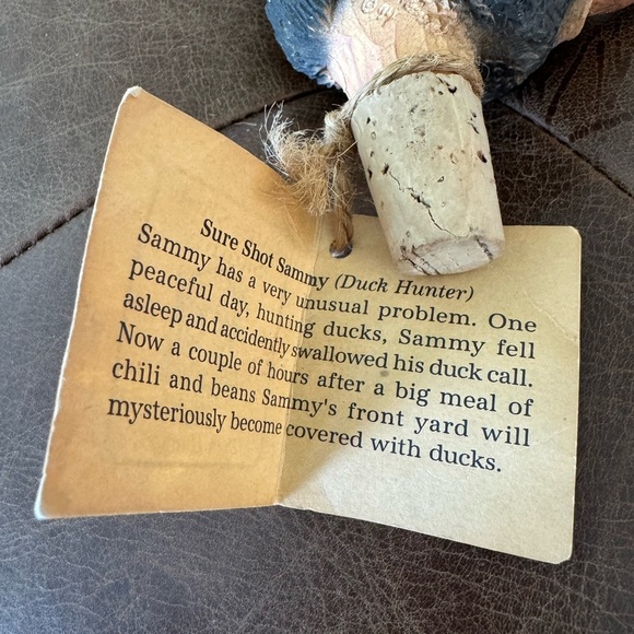 Spit N Whittle Chris Hammack Sure Shot Sammy Duck Hunter Cork Bottle Stopper - Picture 6 of 8